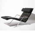 Modern Black Chaise Lounge Chair